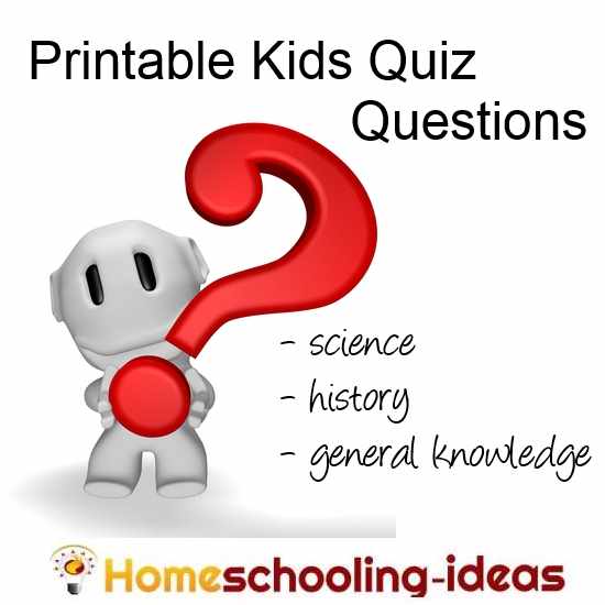 Kids Quiz Jar Free Kids Trivia Questions