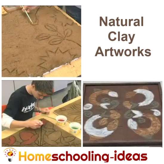 Natural Clay Artwork Homeschooling Project